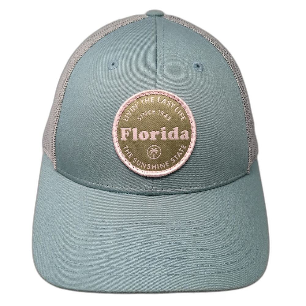 Richardson Trucker Hat Blue S Florida Sunshine State Mesh Snapback